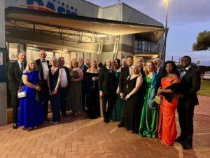 Group photo of Mungari employees at the Goldfields Charity Ball